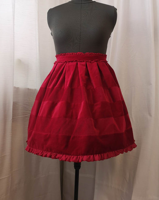 Velvet lemur skirt Red