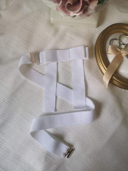 White Bow Belt