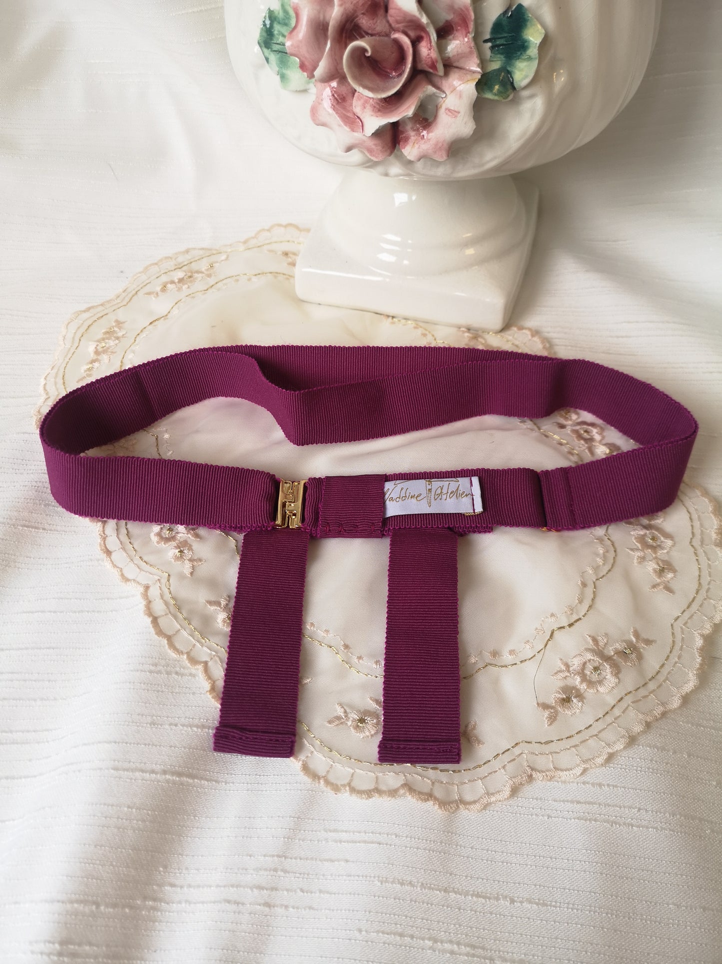 Cerise Bow Belt